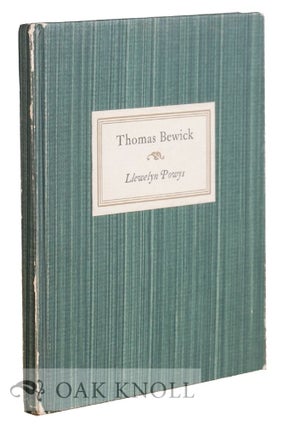 Order Nr. 128734 THOMAS BEWICK, 1753-1828, AN ESSAY. TO WHICH IS NOW ADDED: A LETTER FROM ENGLAND...
