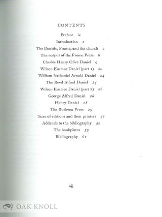 THE DANIEL PRESS IN FROME.