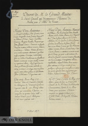A PUBLISHING HISTORY OF A PROHIBITED BEST-SELLER:THE ABBÉ DE VERTOT AND HIS HISTOIRE DE MALTE.