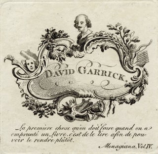 AN ACTOR'S LIBRARY: DAVID GARRICK, BOOK COLLECTING AND LITERARY FRIENDSHIPS.