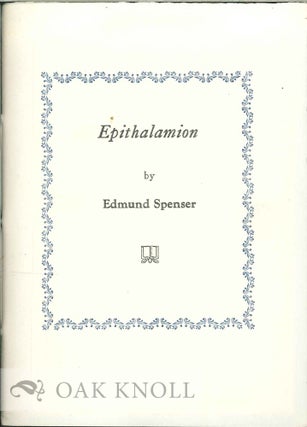 Order Nr. 128999 EPITHALAMION. Edmund Spenser