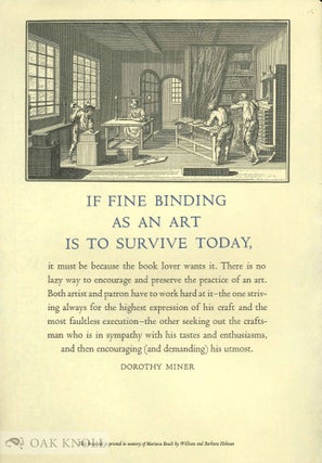 Order Nr. 129094 IF FINE BINDING AS AN ART IS TO SURVIVE TODAY