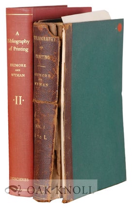 Order Nr. 129128 A BIBLIOGRAPHY OF PRINTING. E. C. Bigmore, C W. H. Wyman