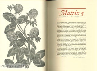 MATRIX 05: A REVIEW FOR PRINTERS & BIBLIOPHILES.