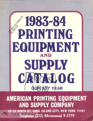 Order Nr. 129480 1983-1984 PRINTING EQUIPMENT AND SUPPLY CATALOG