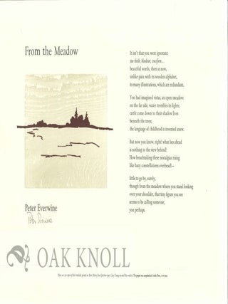 Order Nr. 129553 FROM THE MEADOW. Peter Everwine