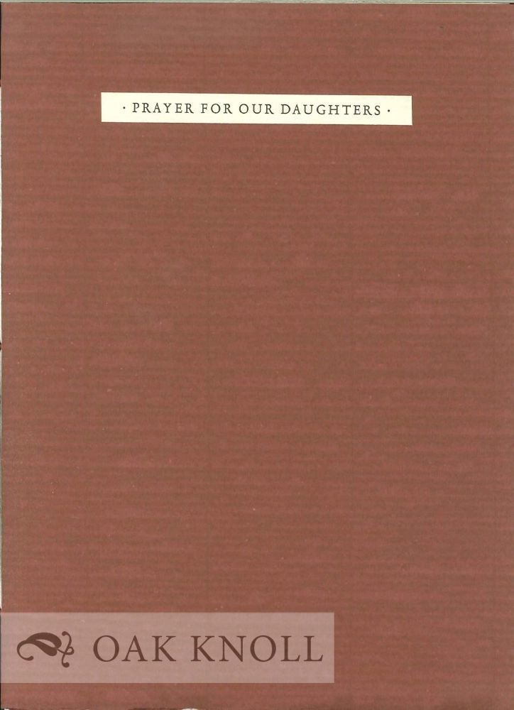 Order Nr. 129573 PRAYER FOR OUR DAUGHTERS. Mark Jarman.