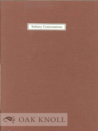 Order Nr. 129599 SOLITARY CONVERSATIONS. Mark Dawson