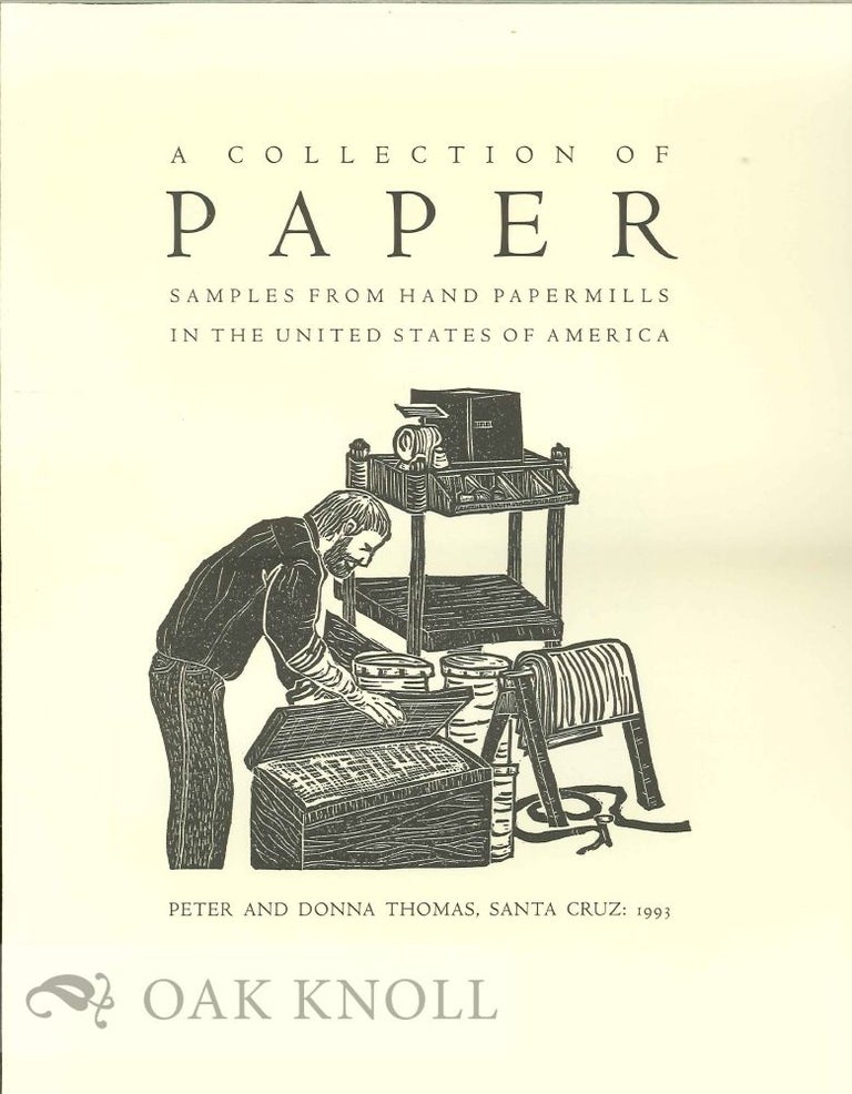 Order Nr. 129660 Prospectus for A COLLECTION OF PAPER SAMPLES FROM HAND PAPERMILLS IN THE UNITED STATES OF AMERICA.