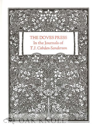 THE DOVES PRESS IN THE JOURNALS OF T.J. COBDEN-SANDERSON.