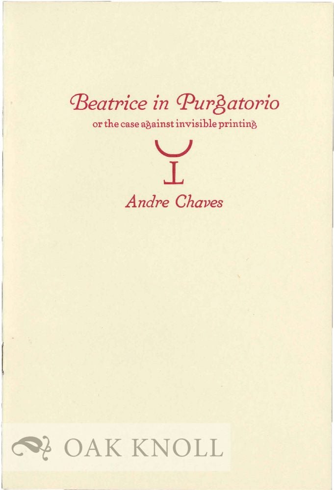 Order Nr. 129851 BEATRICE IN PURGATORIO. Andre Chaves.
