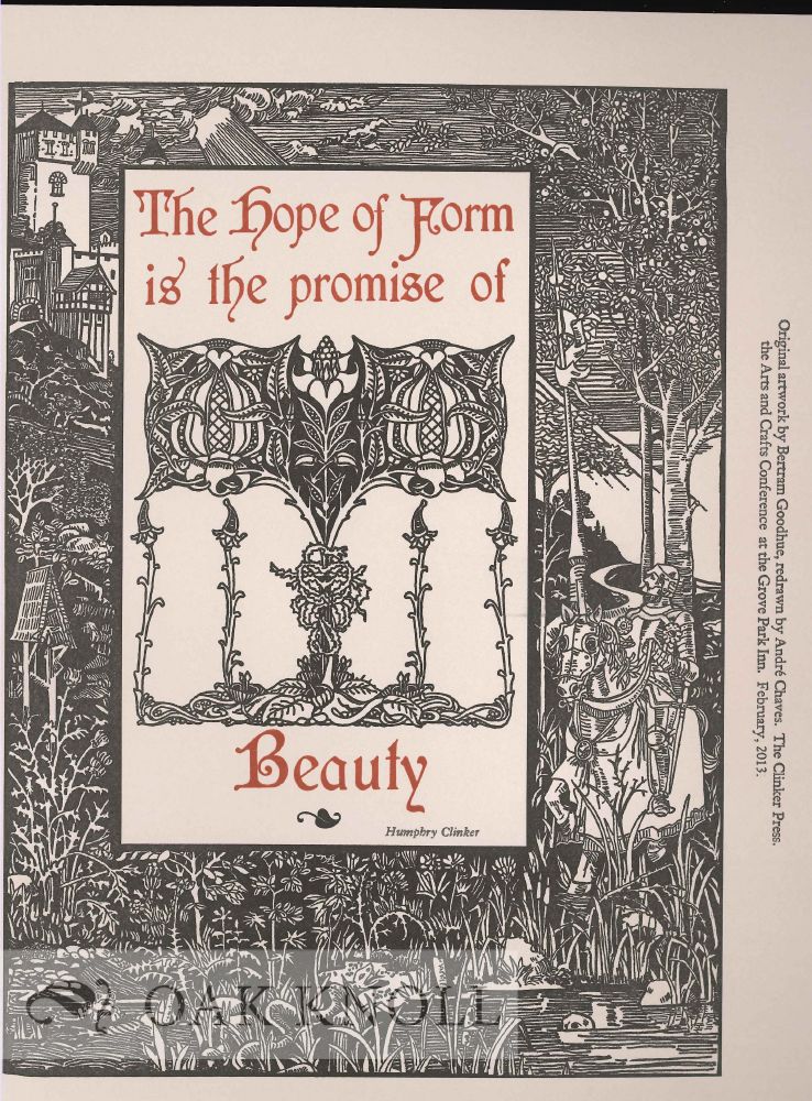 Order Nr. 129868 THE HOPE OF FORM IS THE PROMISE OF BEAUTY. Humphry Clinker.