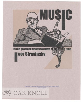Order Nr. 129872 MUSIC IS THE GREATEST MEANS WE HAVE OF DIGESTING TIME. Igor Stravinsky