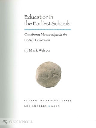 EDUCATION IN THE EARLIEST SCHOOLS