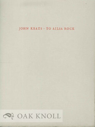 Order Nr. 130263 TO AILSA ROCK. John Keats