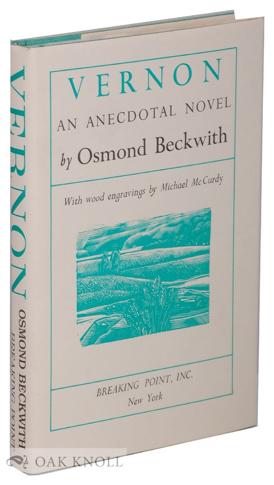 Order Nr. 130277 VERNON: AN ANECDOTAL NOVEL. Osmond Beckwith.
