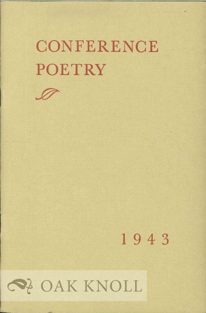 Order Nr. 130382 CONFERENCE POETRY.