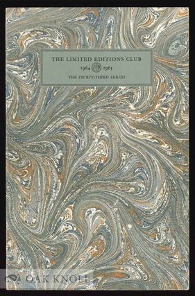 Order Nr. 130487 THE LIMITED EDITIONS CLUB THIRTY-THIRD SERIES 1964-1965