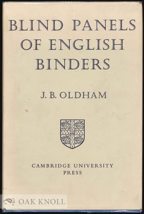 Order Nr. 130515 BLIND PANELS OF ENGLISH BINDERS. J. Basil Oldham