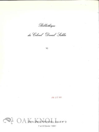 Order Nr. 130574 BIBLIOTHÈQUE DU COLONEL DANIEL SICKLES