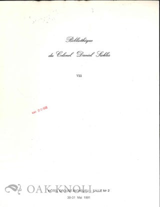 Order Nr. 130575 BIBLIOTHÈQUE DU COLONEL DANIEL SICKLES