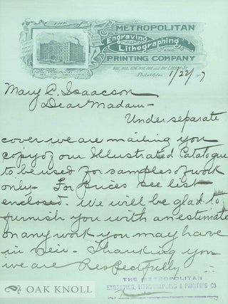 CONDENSED PRICE-LIST OF THE METROPOLITAN MUSIC ENGRAVING, LITHOGRAPHING AND PRINTING COMPANY.