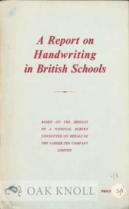 Order Nr. 130978 A REPORT ON HANDWRITING IN BRITISH SCHOOLS