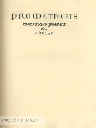 PROMETHEUS DRAMATISCHES FRAGMENT.