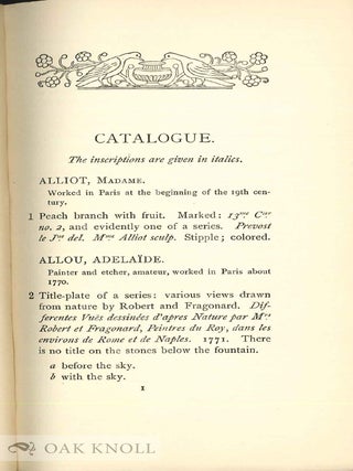 CATALOGUE OF A COLLECTION OF ENGRAVINGS, ETCHINGS AND LITHOGRAPHS BY WOMEN.