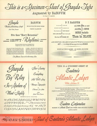 Large Collection of Eastern Corporation Type Specimen Sheets.