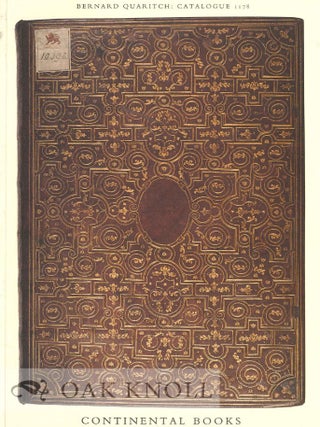 Order Nr. 131412 CONTINENTAL BOOKS. Quaritch