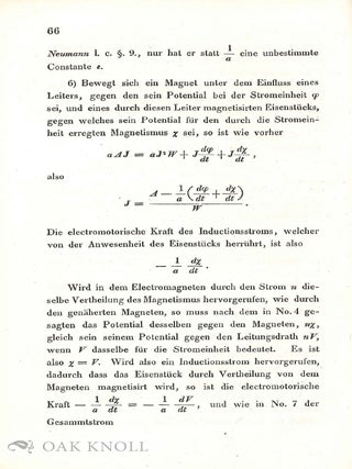 &Uuml;BER DIE ERHALTUNG DER KRAFT, EINE PHYSIKALISCHE ABHANDLUNG, VORGETRAGEN IN DER SITZUNG DER PHYSIKALISCHEN GESELLSCHAFT ZU BERLIN AM 23STEN JULI 1847.