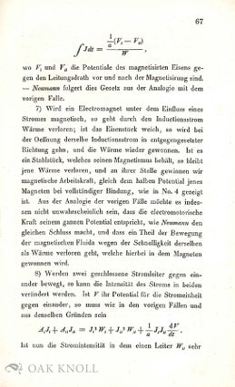 ÜBER DIE ERHALTUNG DER KRAFT, EINE PHYSIKALISCHE ABHANDLUNG, VORGETRAGEN IN DER SITZUNG DER PHYSIKALISCHEN GESELLSCHAFT ZU BERLIN AM 23STEN JULI 1847.