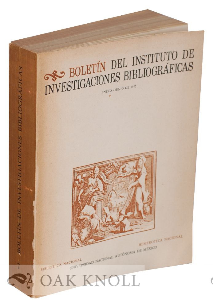 Order Nr. 131462 BOLETÍN DEL INSTITUTO DE INVESTIGACIONES BIBLIOGRÁFICAS.