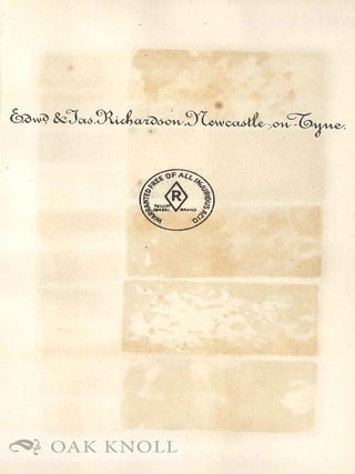 Order Nr. 131601 Specimens of binding papers. Edward, James Richardson
