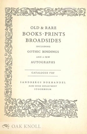 Order Nr. 131754 OLD & RARE BOOKS-PRINTS BROADSIDES INCLUDING GOTHIC BINDINGS AND A FEW AUTOGRAPHS