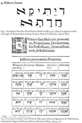 ROBERT GRANJON, LETTER-CUTTER, 1513-1590: AN OEUVRE-CATALOGUE