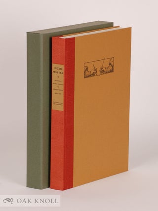 Order Nr. 132349 DEAR MASTER. LETTERS OF GEORGE STERLING TO AMBROSE BIERCE 1900 - 1912