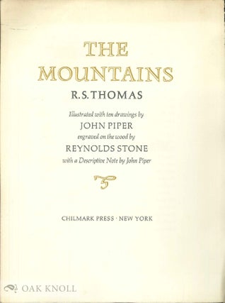 Order Nr. 132524 Prospectus for THE MOUNTAINS. R. S. Thomas