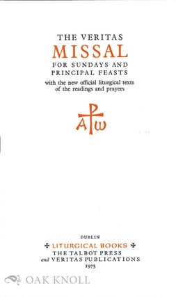 Order Nr. 132528 Prospectus for THE VERITAS MISSAL FOR SUNDAYS AND PRINCIPAL FEASTS