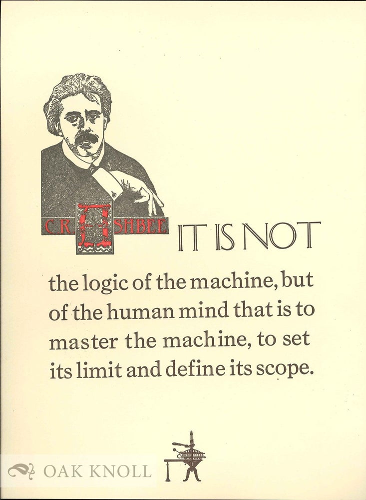 Order Nr. 132586 IT IS NOT THE LOGIC OF THE MACIHINE. C. R. Ashbee.