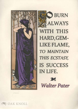 Order Nr. 132591 TO BURN ALWAYS WITH THIS HARD, GEMLIKE FLAME. Walter Pater