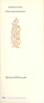 Order Nr. 132953 GARDENING. Vern Rutsala