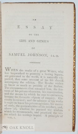 THE WORKS OF SAMUEL JOHNSON, LL.D., A NEW EDITION IN TWELVE VOLUMES, WITH AN ESSAY ON HIS LIFE AND GENIUS, BY ARTHUR MURPHY, ESQ.