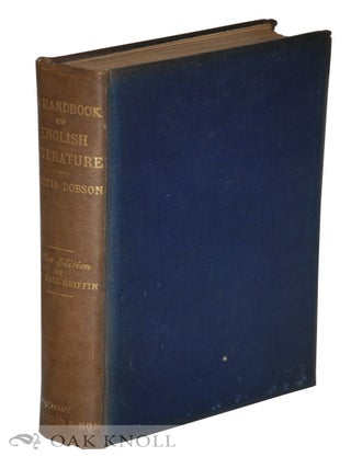Order Nr. 133310 A HANDBOOK OF ENGLISH LITERATURE ORIGINALLY COMPILED BY AUSTIN DOBSON. W. Hall...