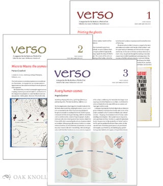 VERSO NEW SERIES: A MAGAZINE FOR THE BOOK AS A WORK OF ART (COMPLETE...