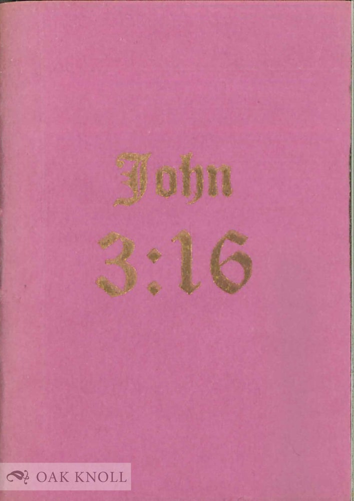 Order Nr. 133385 JOHN 3:16.