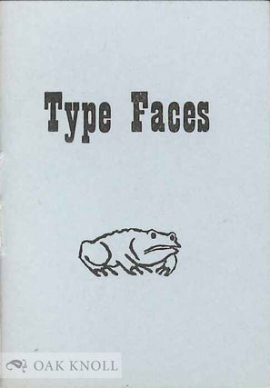 Order Nr. 133399 TYPE FACES: A CRITICAL ESSAY