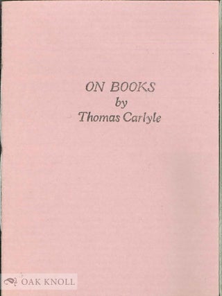 Order Nr. 133400 ON BOOKS. Thomas Carlyle