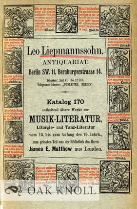 A COLLECTOR'S JOURNEY: NOTABLE MUSIC BOOKS WRITTEN PRIOR TO 1800.
